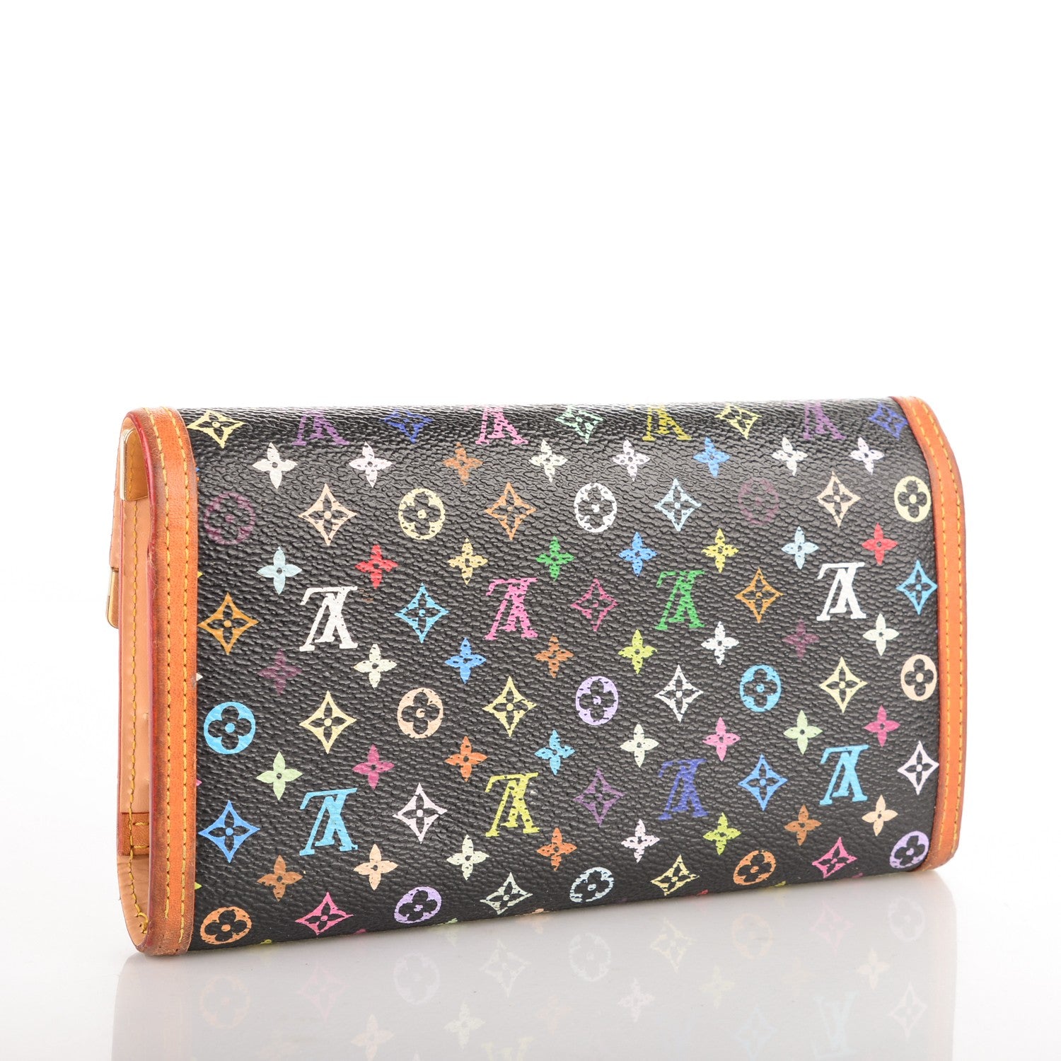 Louis Vuitton Monogram Multicolor Porte Tresor International Wallet Black 3 of 11