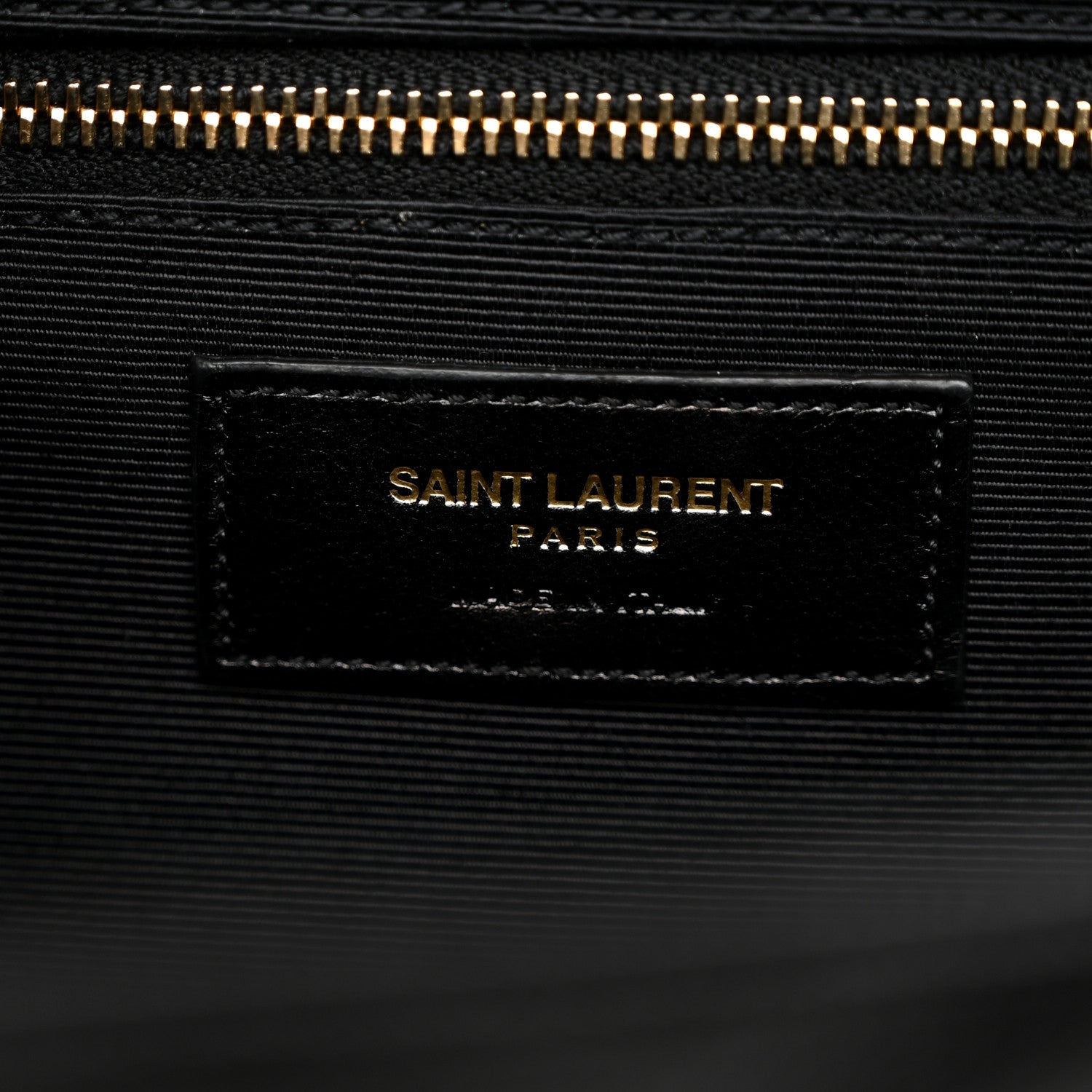 Saint Laurent Grain De Poudre Matelasse Chevron Large Monogram Satchel Black 6 of 10