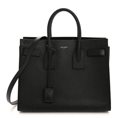 Saint Laurent Grained Calfskin Small Sac De Jour Black 1 of 14