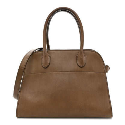 The Row Polished Saddle Calfskin Soft Margaux 10 Bag Mouse Grey 1 of 14
