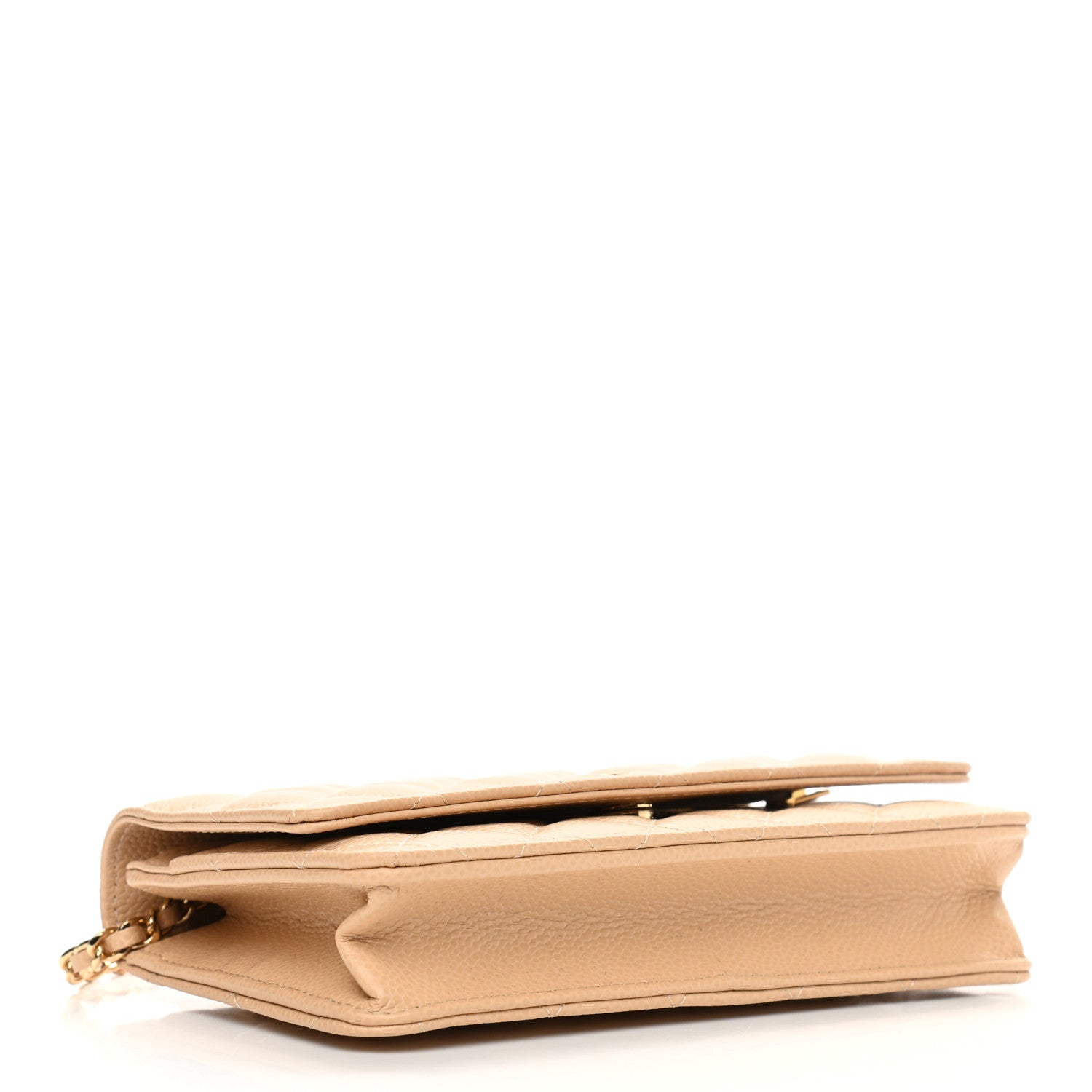 Chanel Caviar Quilted Wallet On Chain WOC Beige 4 of 12