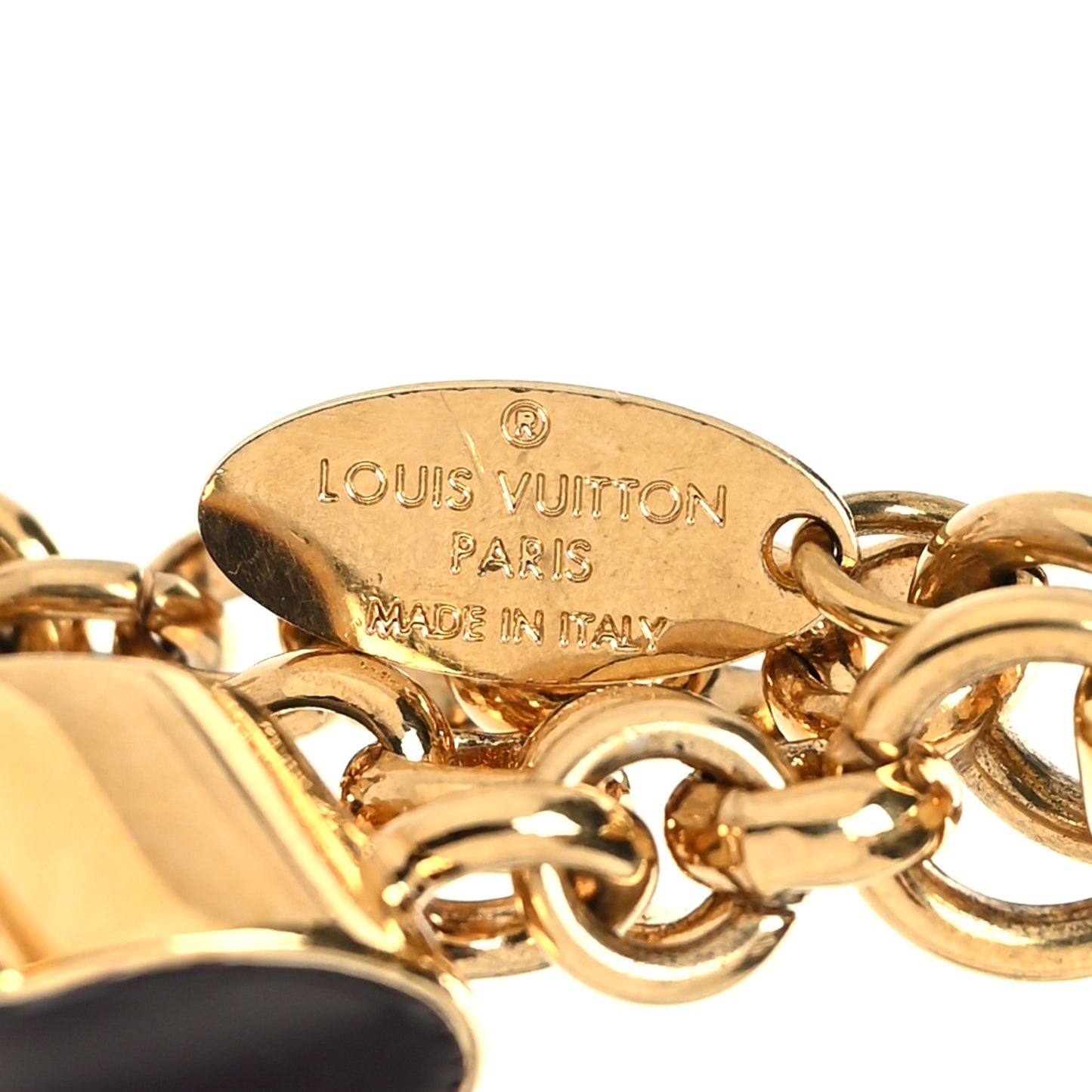 Fleur De Monogram Bag Charm Dore
