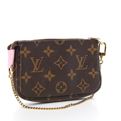 Louis Vuitton Monogram 2016 Christmas Animation Mini Pochette Accessories Rose Ballerine 2 of 7