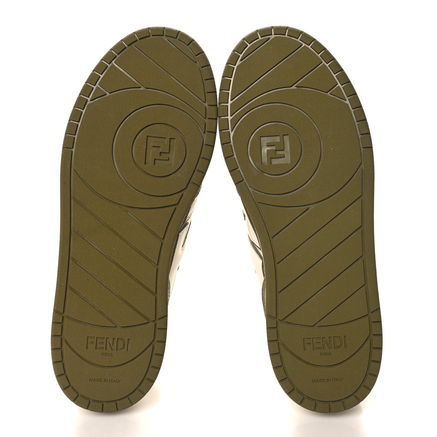 Vitello Womens Fendi Match Low Top Sneakers 38 Green
