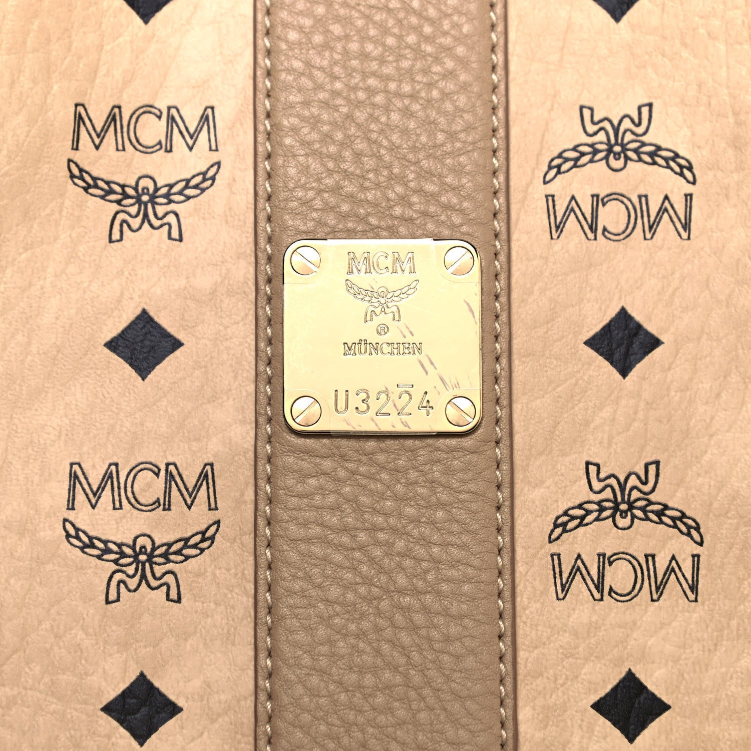 MCM Visetos Medium Liz Reversible Shopper Tote Beige 6 of 18