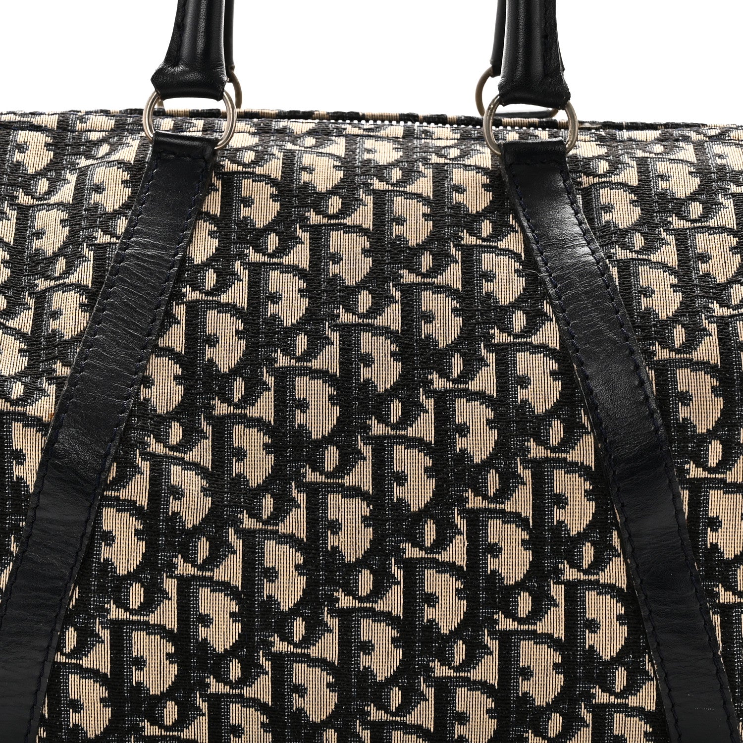 Christian Dior Monogram Boston Navy Blue 7 of 9