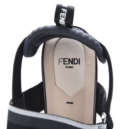 Fendi PVC Calfskin FF Colibri Slingback Ballerina Flats 39 Black 7 of 8