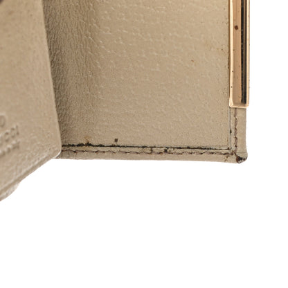 Gucci Monogram Textured Calfskin Metal Bar 6 Key Holder Case Beige Ebony Off White 12 of 14