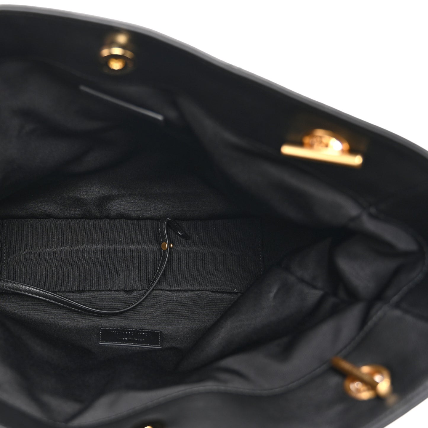 Lambskin Medium Jamie Shopping Tote Black