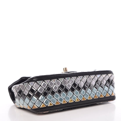 Chanel Lambskin Mosaic Small Flap Black Gold Light Blue 4 of 7