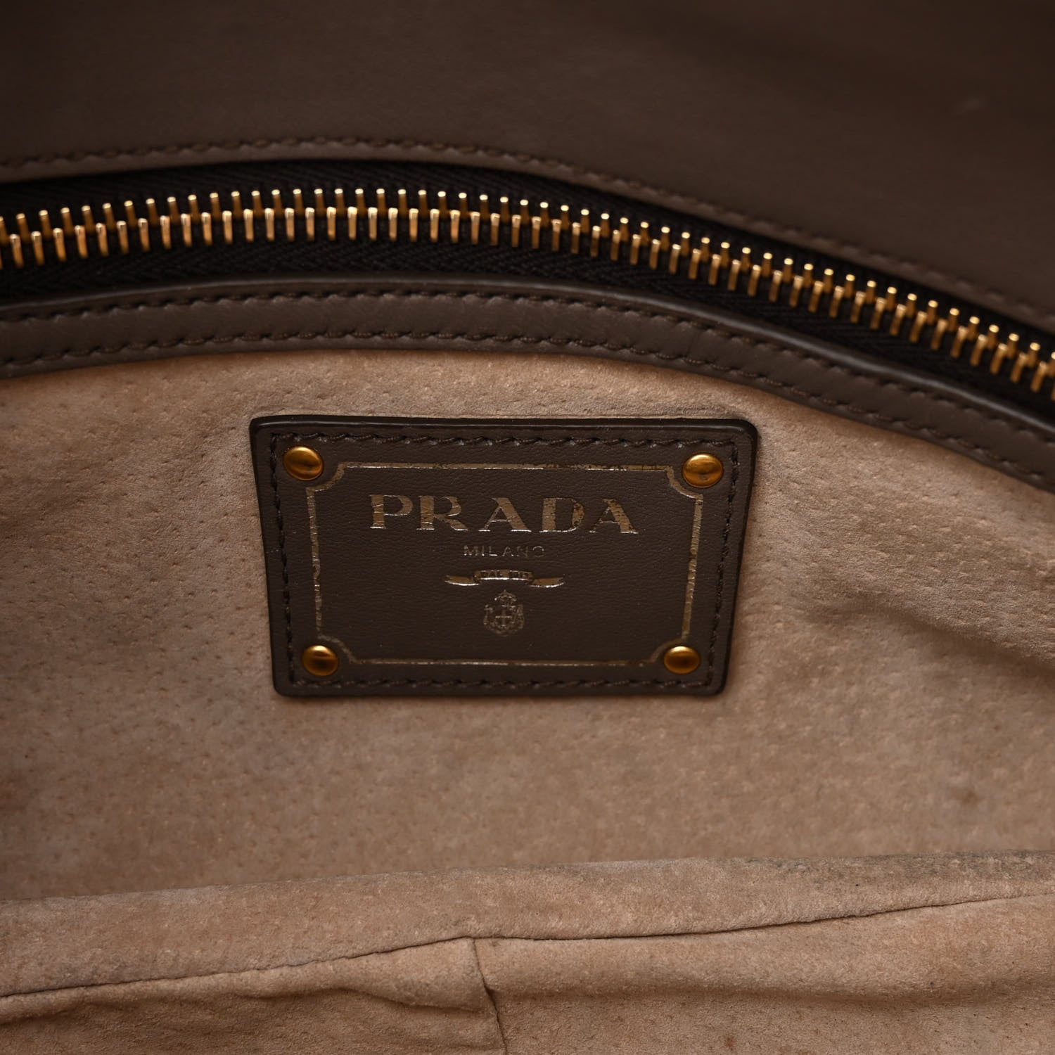 Prada Soft Calf Shopping Satchel Bag Bambu 6 of 14