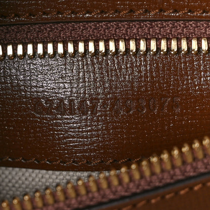 Gucci GG Supreme Monogram Azalea Calfskin Retro Interlocking G Buckle Backpack Beige Ebony Brown Sugar 7 of 9