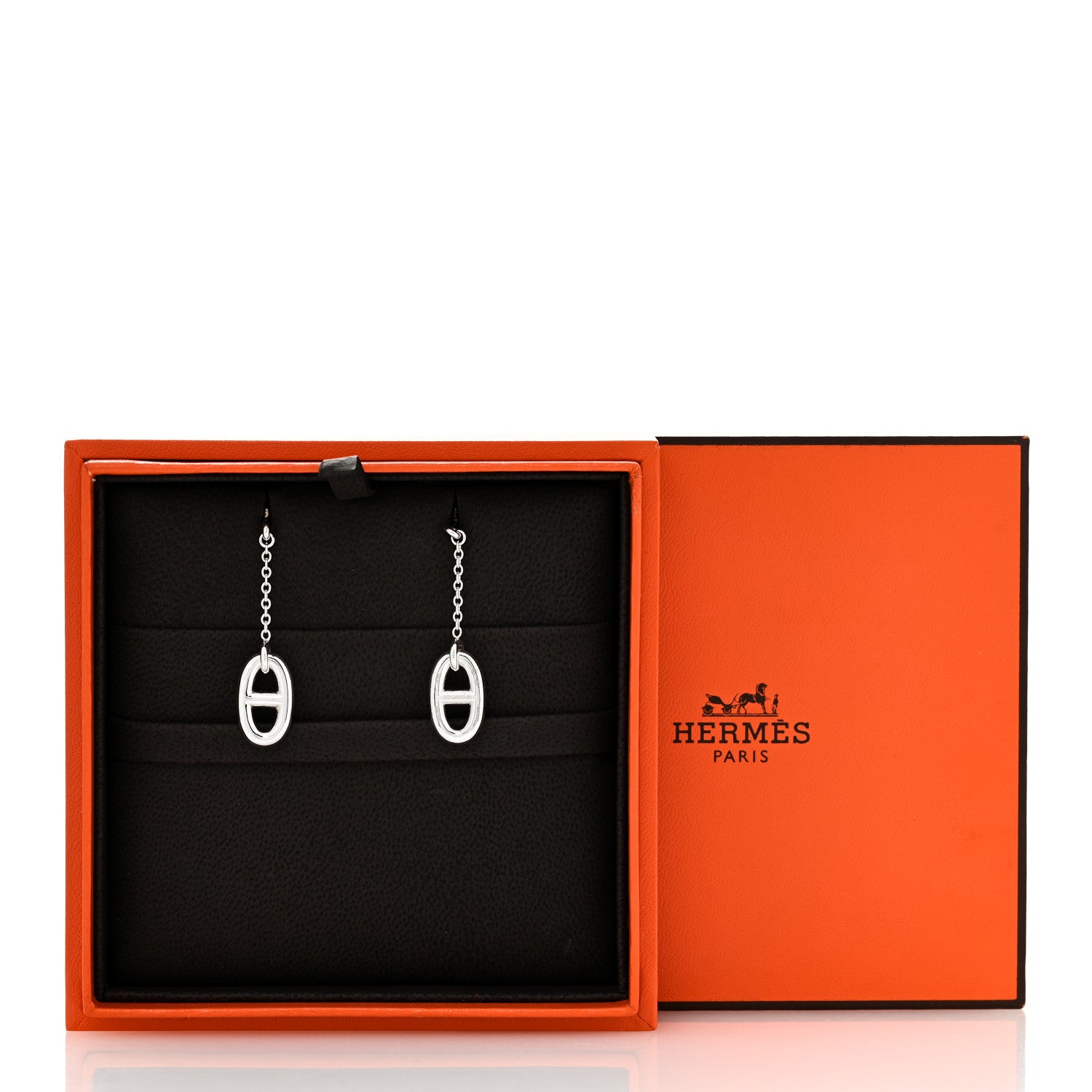 Hermes Sterling Silver Farandole Drop Earrings 5 of 5