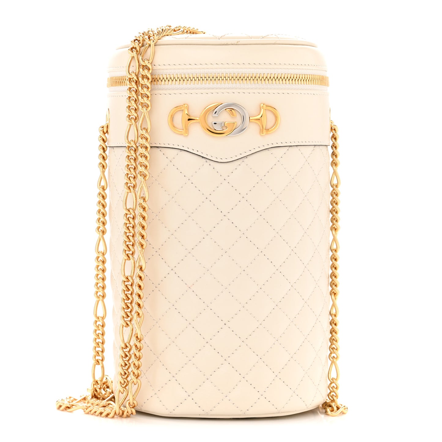 Calfskin Trapuntata Zumi Belt Bag Off White