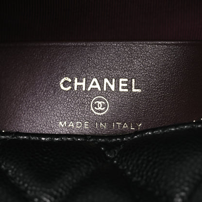 Chanel Caviar Quilted Hobo Clutch With Chain Black 5 of 9