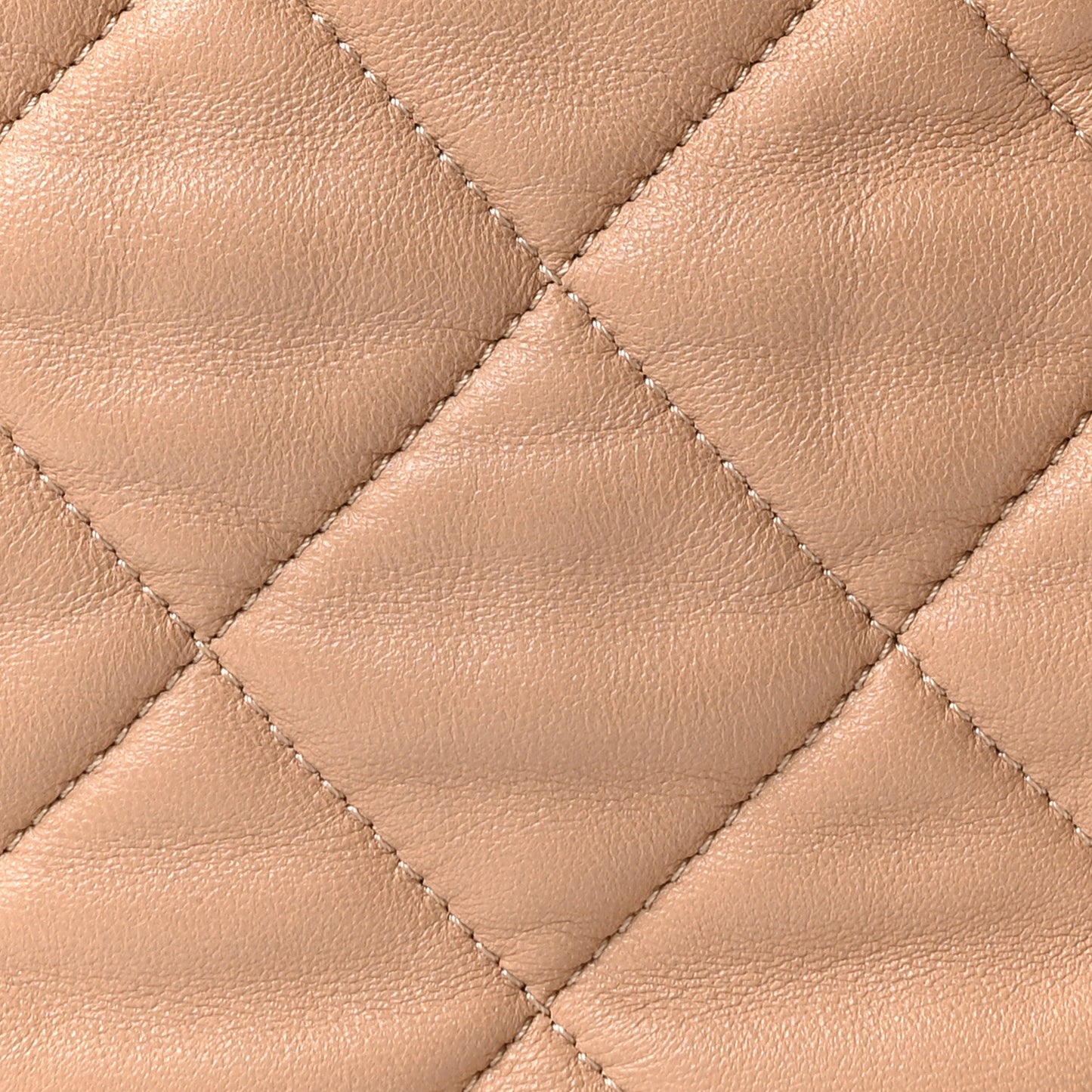 Lambskin Quilted Large CC Funky Town Hobo Beige