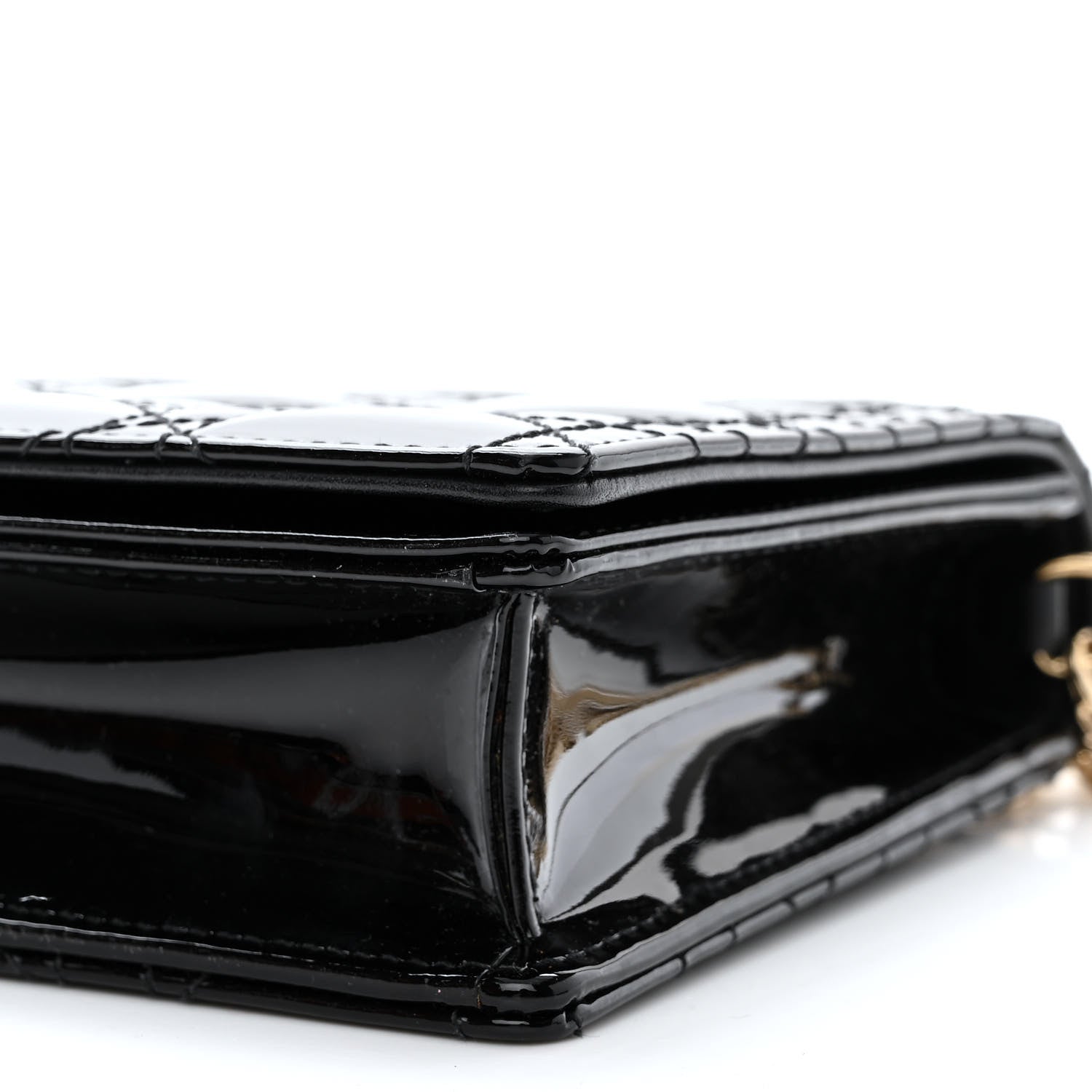 Christian Dior Patent Cannage Lady Dior Pouch Black 13 of 15