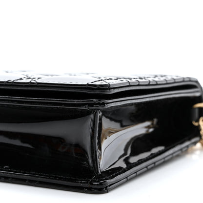 Christian Dior Patent Cannage Lady Dior Pouch Black 13 of 15