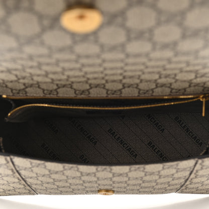 Balenciaga X GUCCI GG Supreme Monogram Medium Hourglass Top Handle Bag Beige Ebony 5 of 10