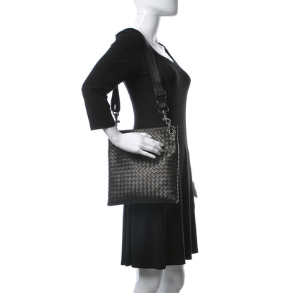 Bottega Veneta Nappa Intrecciato VN Crossbody Messenger Bag Black 2 of 11
