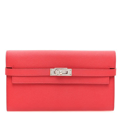 Hermes Epsom Kelly Longue Wallet Bougainvillea 1 of 8