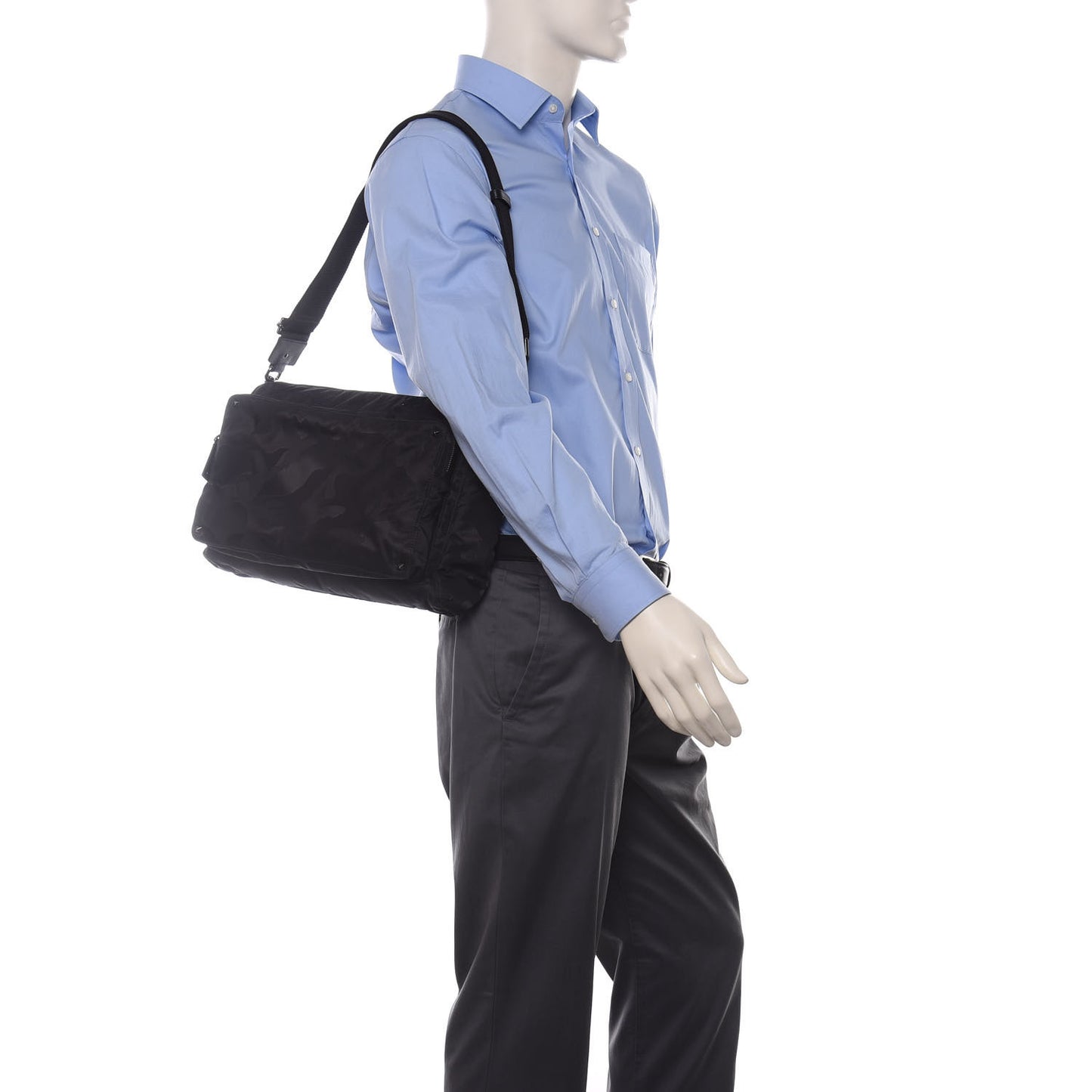 Nylon Camouart Messenger Black