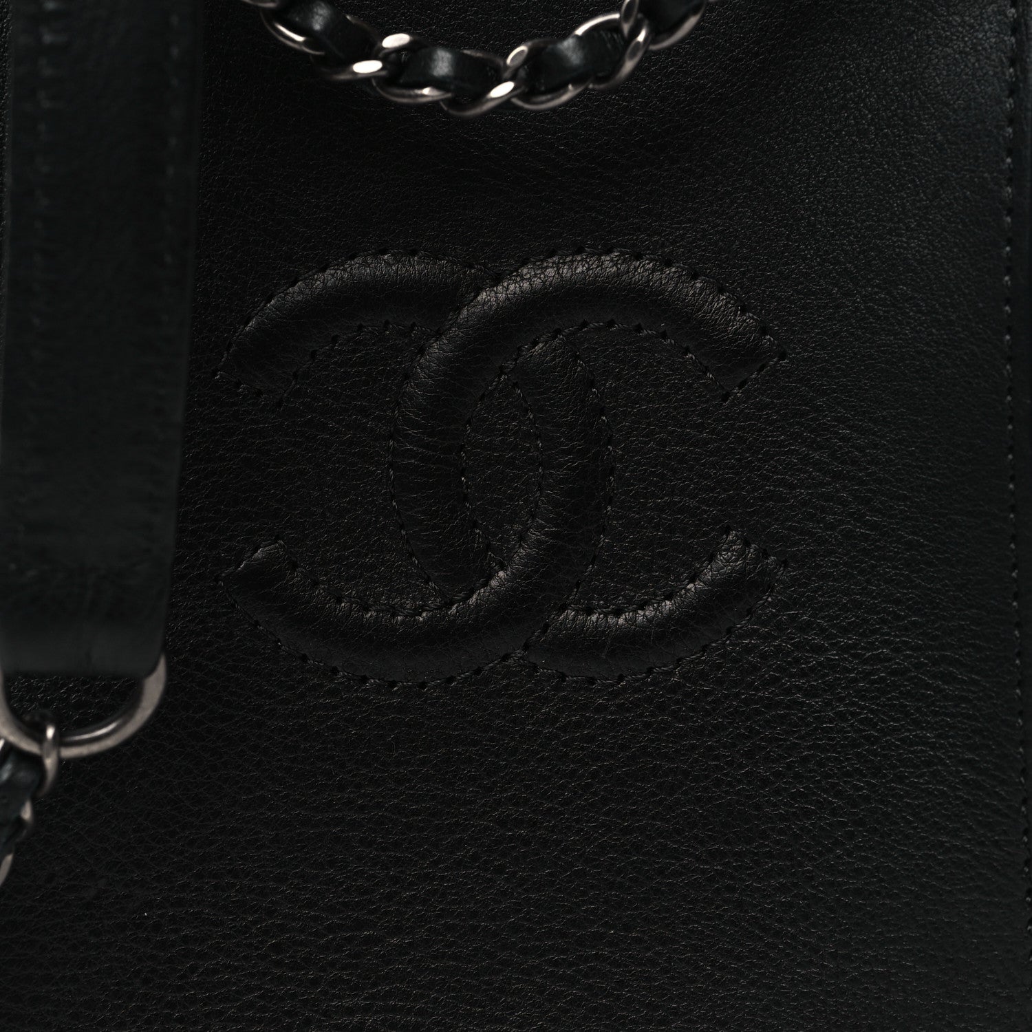 Chanel Calfskin CC Phone Holder Crossbody Black 8 of 11