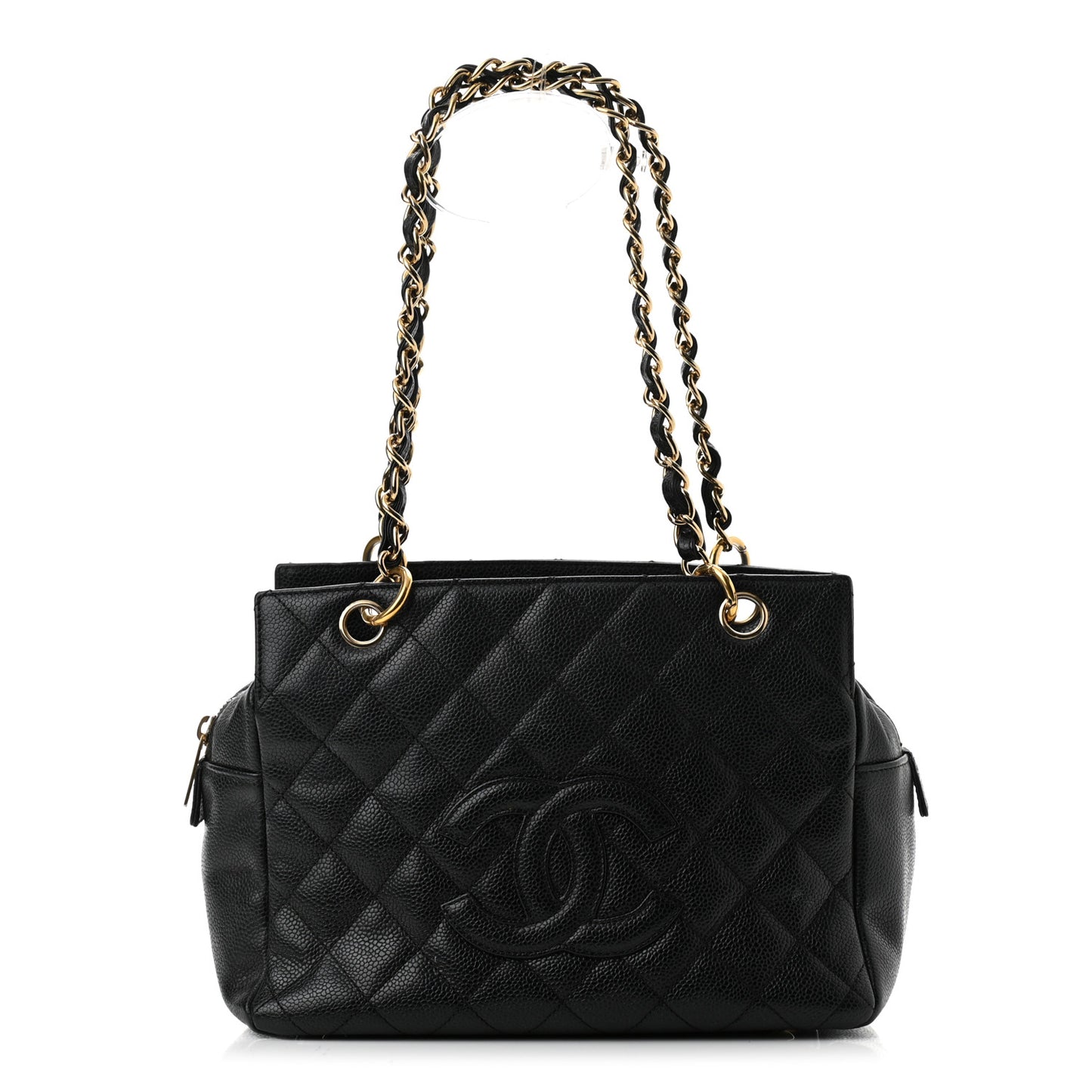 Caviar Quilted Petit Timeless Tote PTT Black