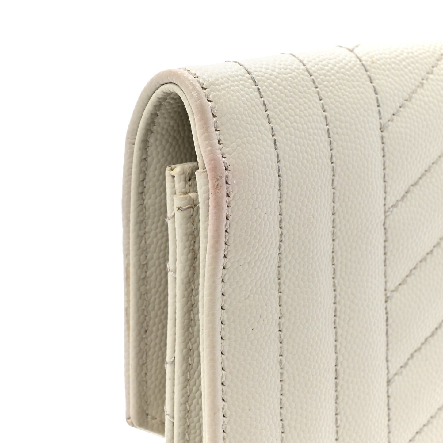 Grain De Poudre Textured Mixed Matelasse Triquilt Monogram Clutch Blanc Vintage