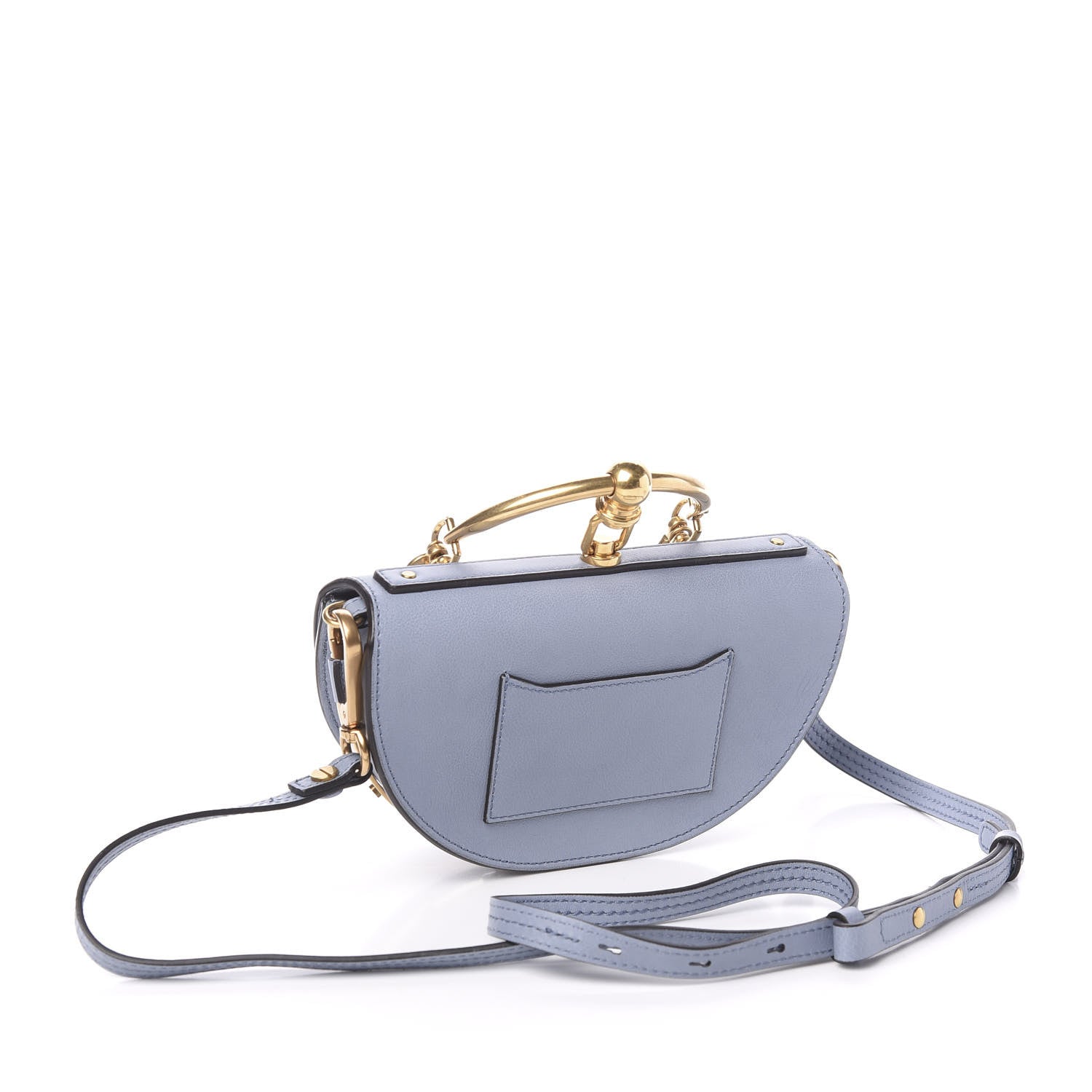 Chloe Calfskin Small Nile Bracelet Minaudiere Bag Washed Blue 2 of 9