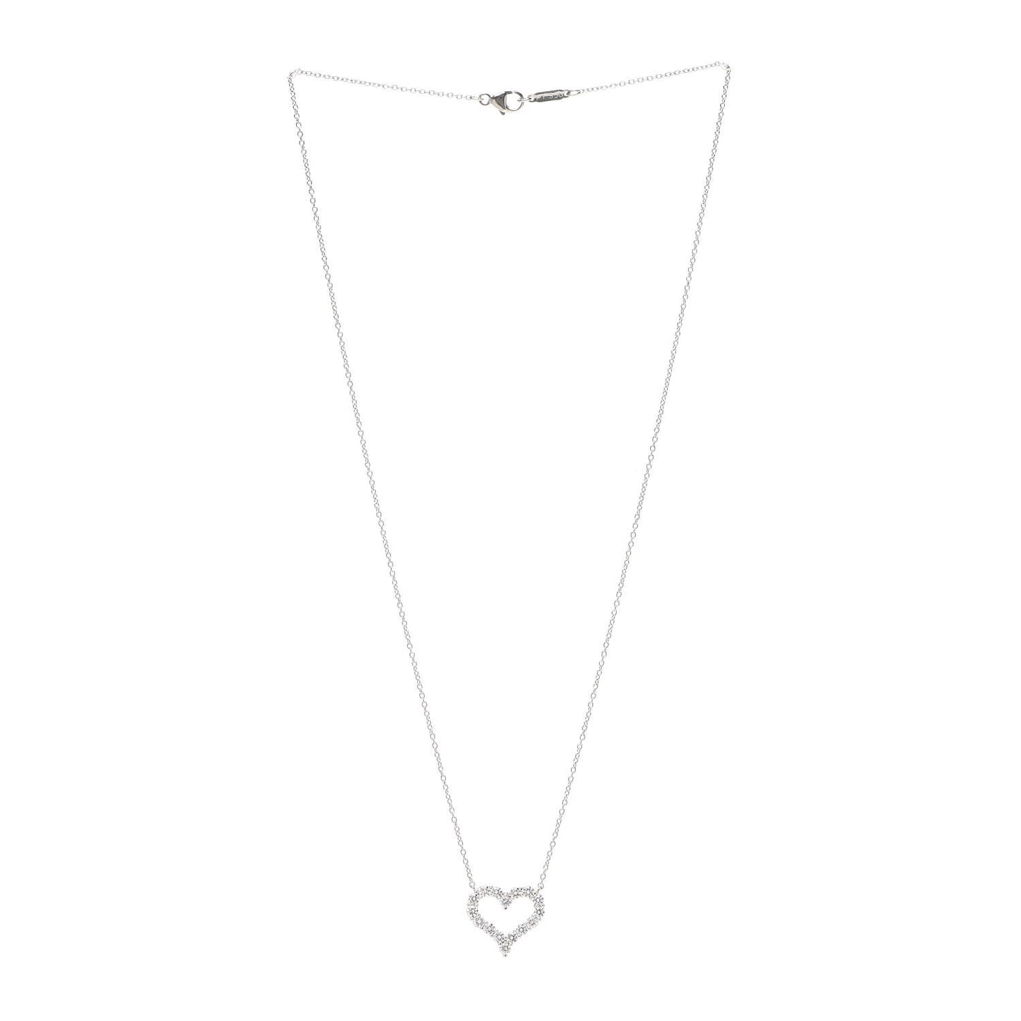 Platinum Diamond .72ct Heart Pendant Necklace