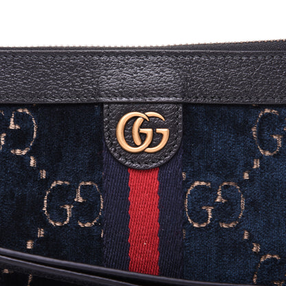 Gucci Velvet GG Monogram Textured Calfskin Web Smartphone Case Blue Beige Black 8 of 10