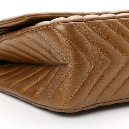 Chanel Metallic Calfskin Chevron Quilted 2.55 Reissue 226 Flap Gold 10 of 15