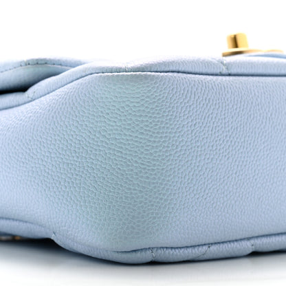Chanel Caviar Quilted Mini My Perfect Flap Light Blue 9 of 10