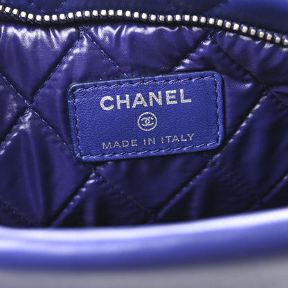 Chanel Lambskin Quilted CC Beauty Clutch Blue 6 of 8