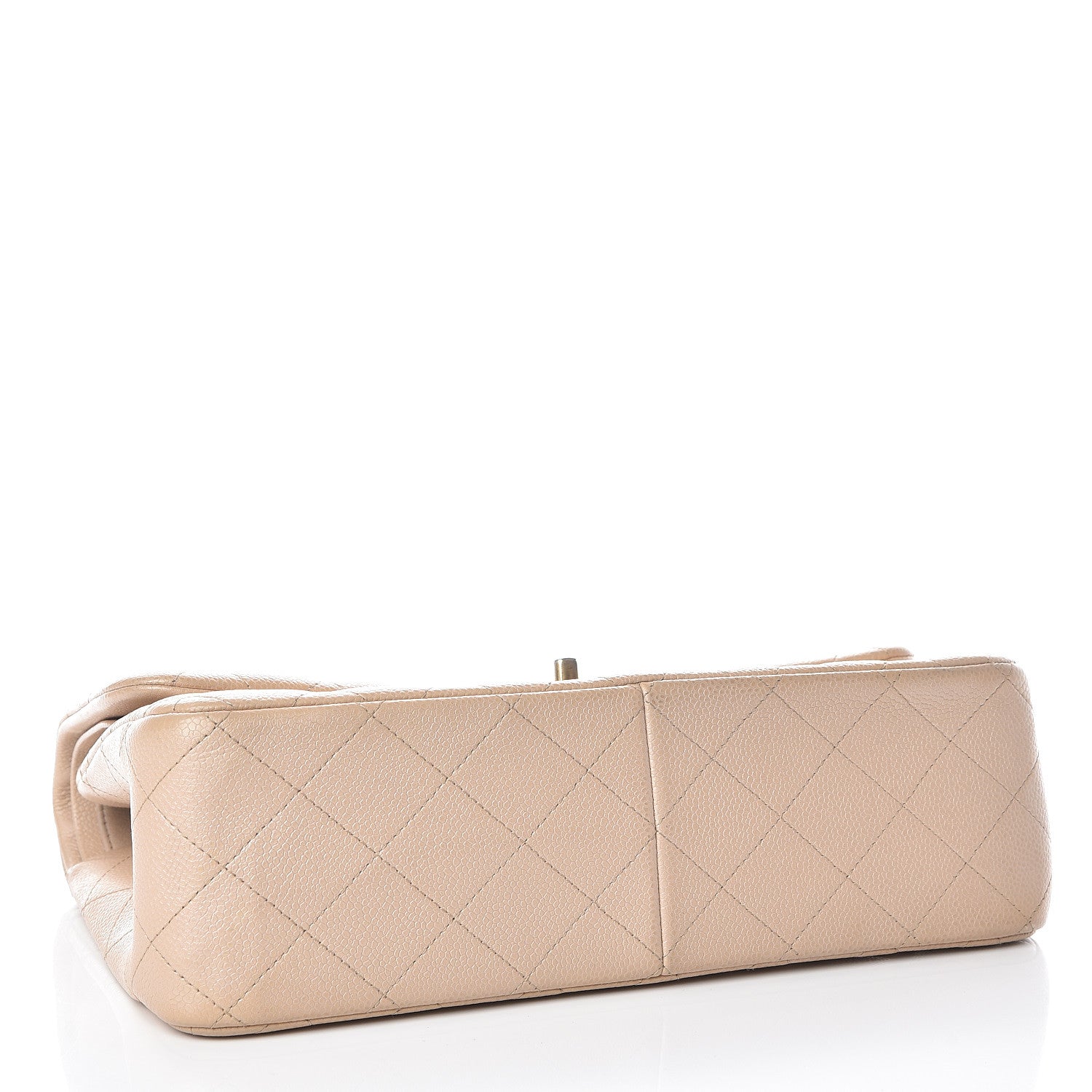 Chanel Pearly Caviar Quilted Jumbo Double Flap Beige 4 of 16