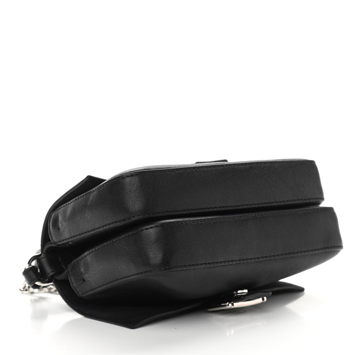 Vitello Dolce Elaphe Monster Eyes Micro Double Baguette Black Naturale
