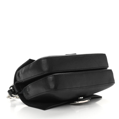 Fendi Vitello Dolce Elaphe Monster Eyes Micro Double Baguette Black Naturale 4 of 11