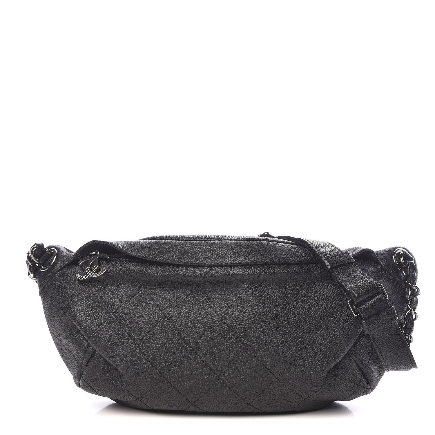 Chanel Caviar Stitched Banane Waist Bag Fanny Pack Black 1 of 13