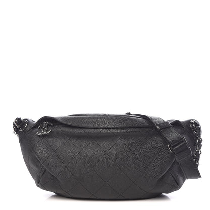 Chanel Caviar Stitched Banane Waist Bag Fanny Pack Black 1 of 13