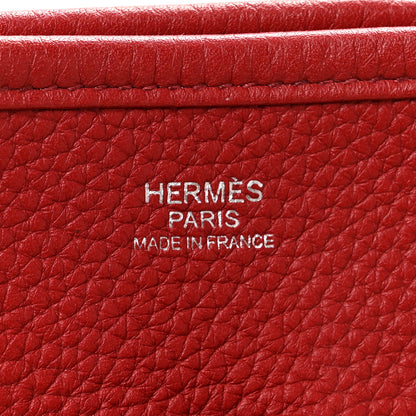 Hermes Taurillon Clemence EVELYNE III PM Rouge Garance 6 of 11