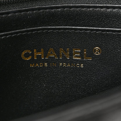 Chanel Lambskin Quilted Mini Top Handle Rectangular Flap Black 6 of 10