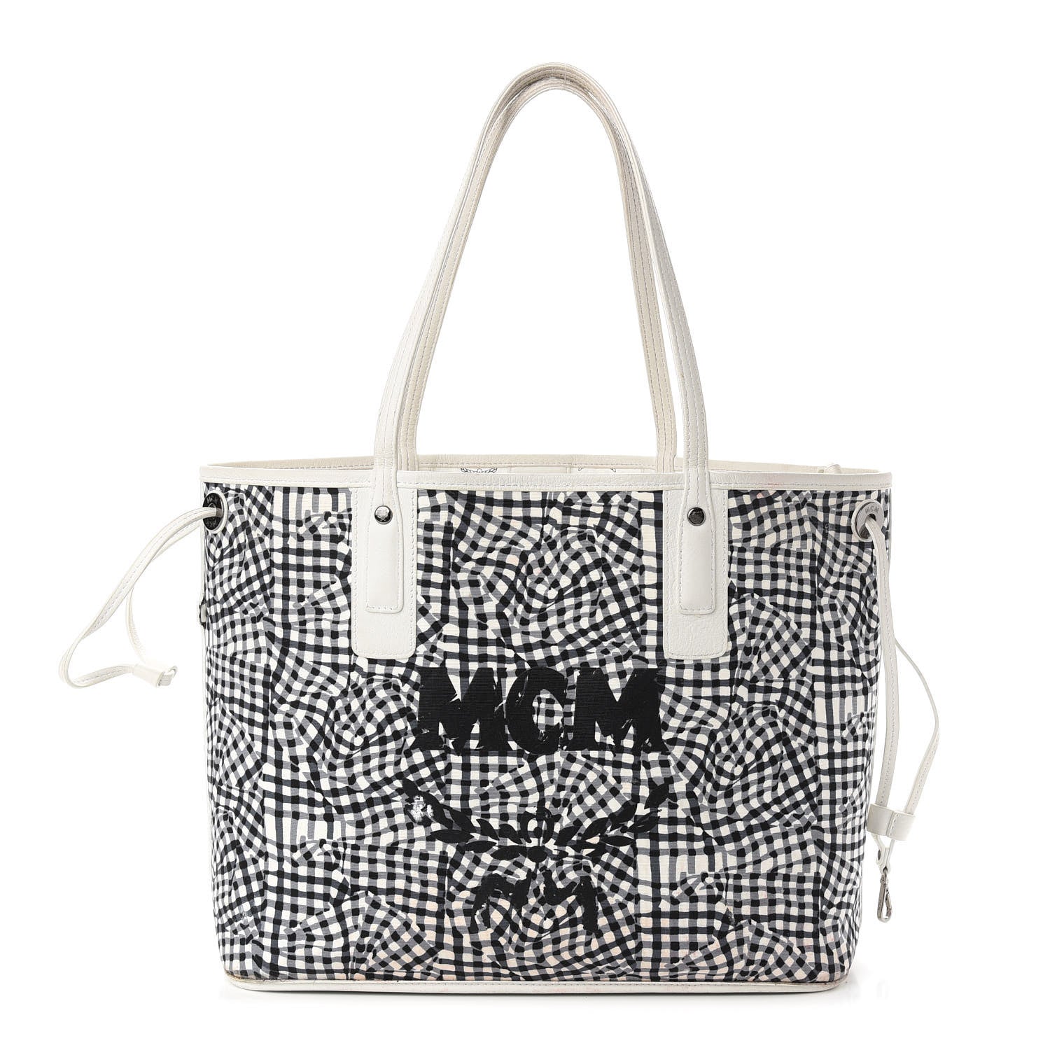 MCM Visetos Medium Liz Reversible Shopper Tote White 4 of 17