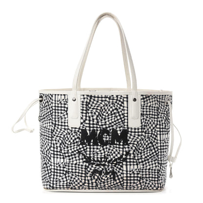 MCM Visetos Medium Liz Reversible Shopper Tote White 4 of 17