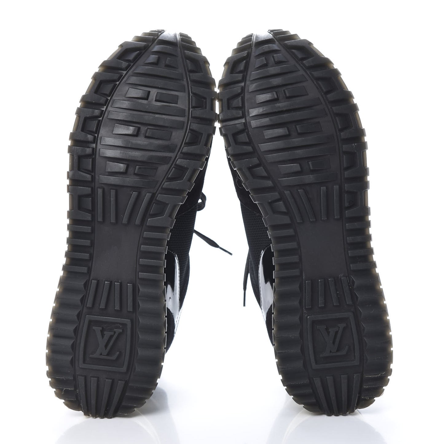 Suede Monogram Run Away Sneakers 38 Black