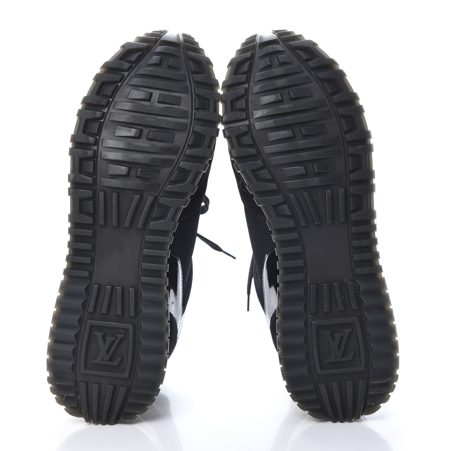 Louis Vuitton Suede Monogram Run Away Sneakers 38 Black 5 of 9