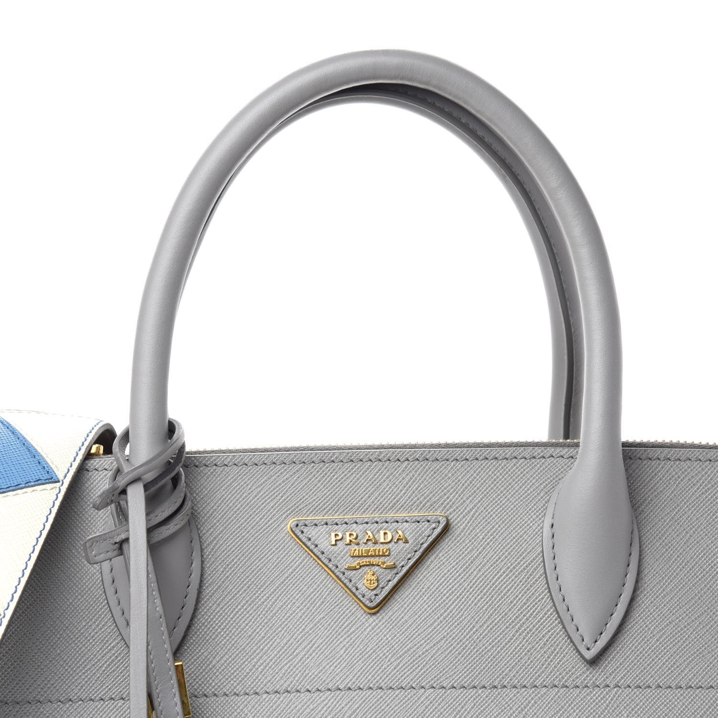 Saffiano City Calfskin Greche Paradigme Bag Nube Mare