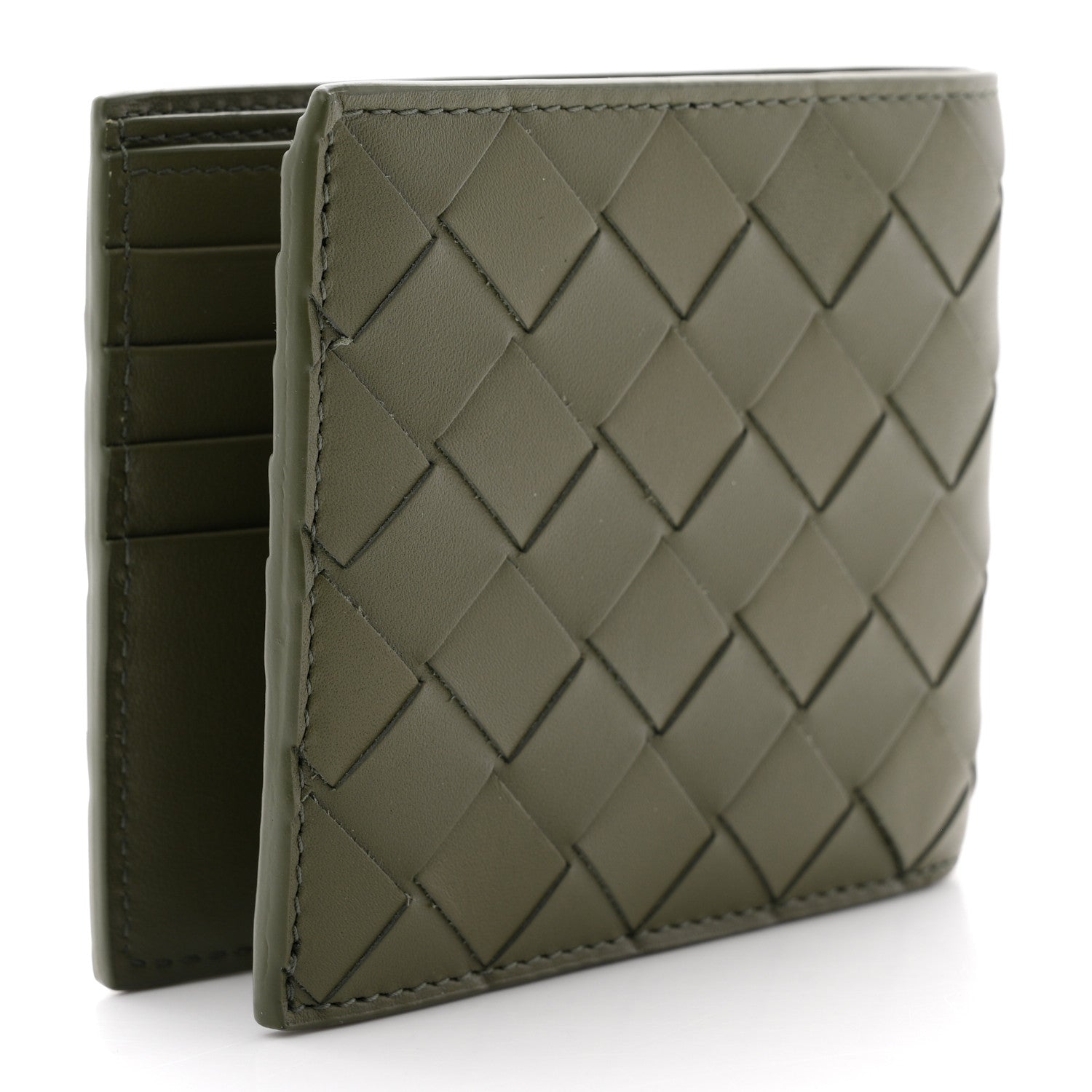 Bottega Veneta Nappa Maxi Intrecciato Bi-Fold Wallet Crocodile 3 of 8