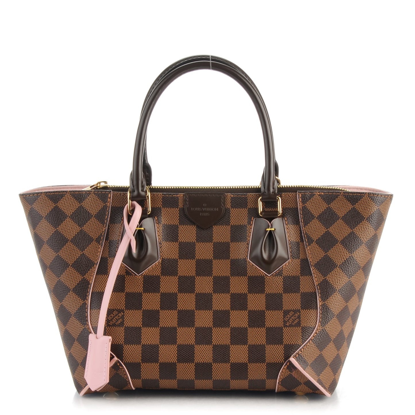 Damier Ebene Caissa Tote PM Rose Ballerine