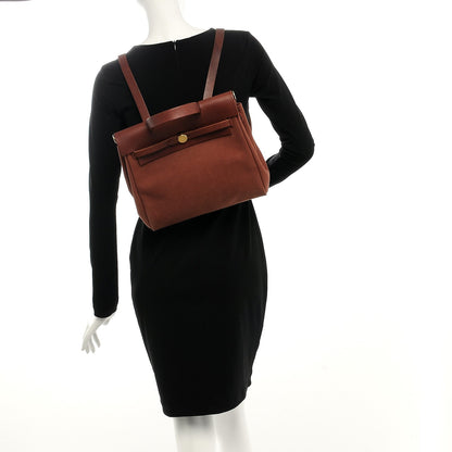 Hermes Toile Vache Hunter Herbag 30 PM Backpack Havane 2 of 5